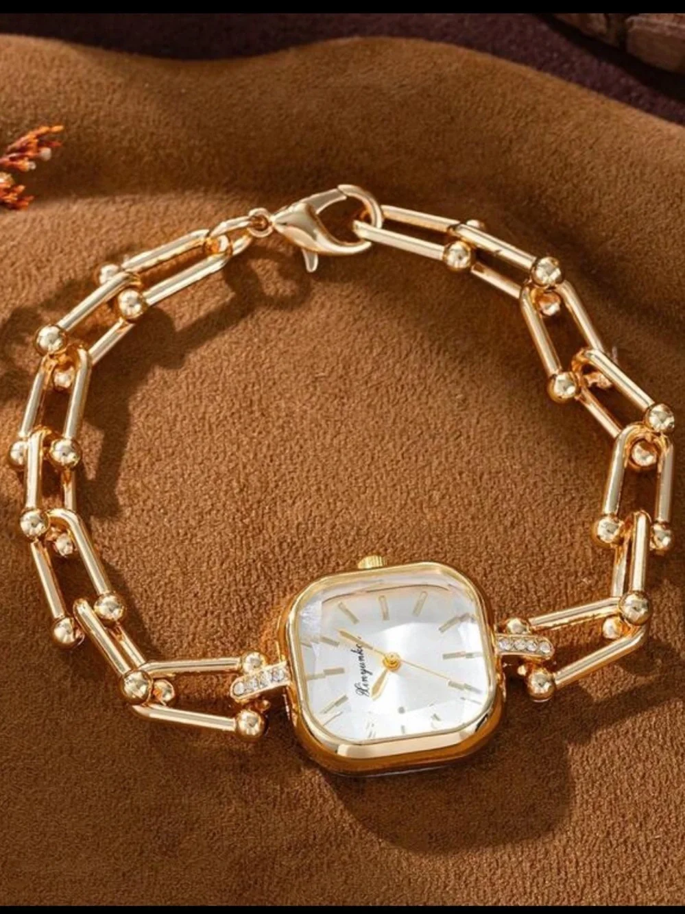 Monarch Glow Gold Crystal Watch Bracelet